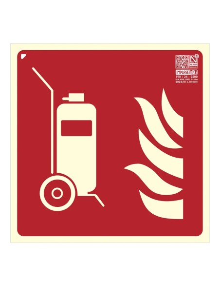 Comprar IMPLASER EX207N-20M Señal carro extintor 42x42cm. 20m EX207N-20M