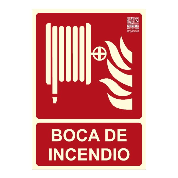 Comprar IMPLASER EX204N-A5 Señal boca de incendio 21x15cm EX204N-A5