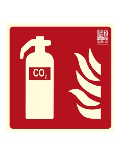 Comprar IMPLASER EX219N Señal extintor CO2 riesgo eléctrico 21x21cm EX219N
