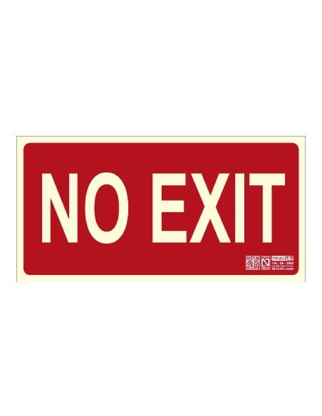 Comprar IMPLASER EX223N Señal no exit 29,7x15cm EX223N