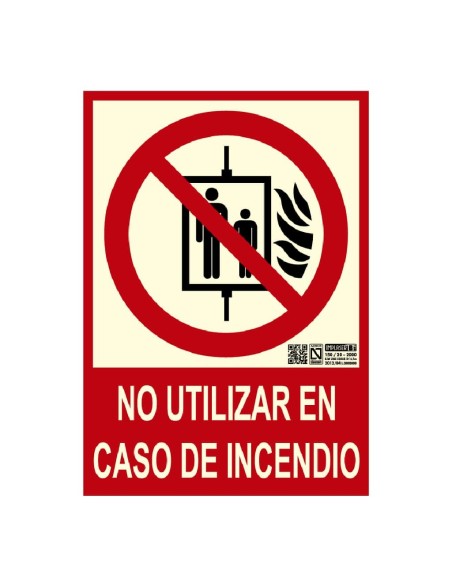 Implaser EX221N Signus não use em caso de incêndio 21x15cm