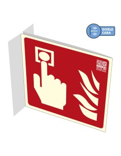 Comprar IMPLASER EX209BN Señal pulsador de alarma sobre banderola 21x21cm EX209BN