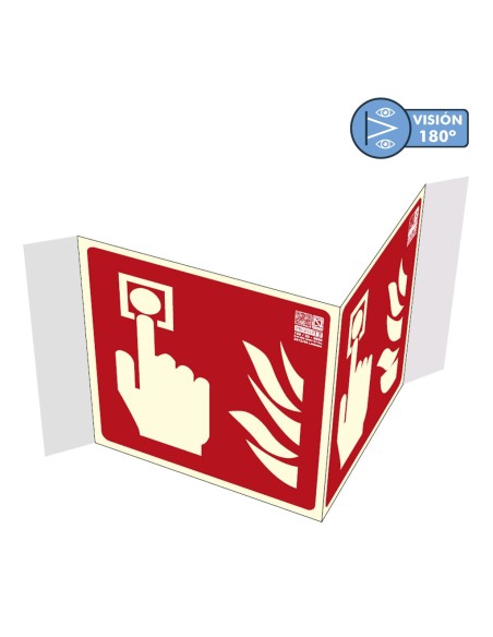 Comprar IMPLASER EX209PN-20M Señal pulsador de alarma panorámica 42x42cm. 20m EX209PN-20M