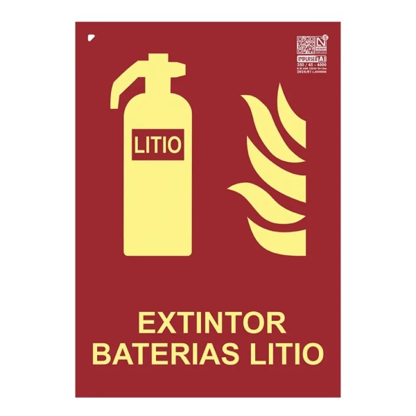 Comprar IMPLASER EX233L-A4 Señal extintor baterías litio Clase A 29,7x21cm EX233L-A4