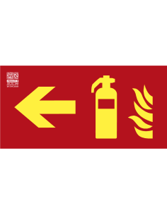 Comprar IMPLASER EX203L Señal extintor Clase A con flecha izquierda 32x16cm EX203L