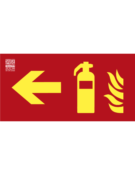 Comprar IMPLASER EX203L Señal extintor Clase A con flecha izquierda 32x16cm EX203L