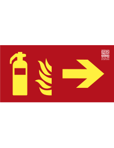 Comprar IMPLASER EX202L Señal extintor Clase A con flecha derecha 32x16cm EX202L