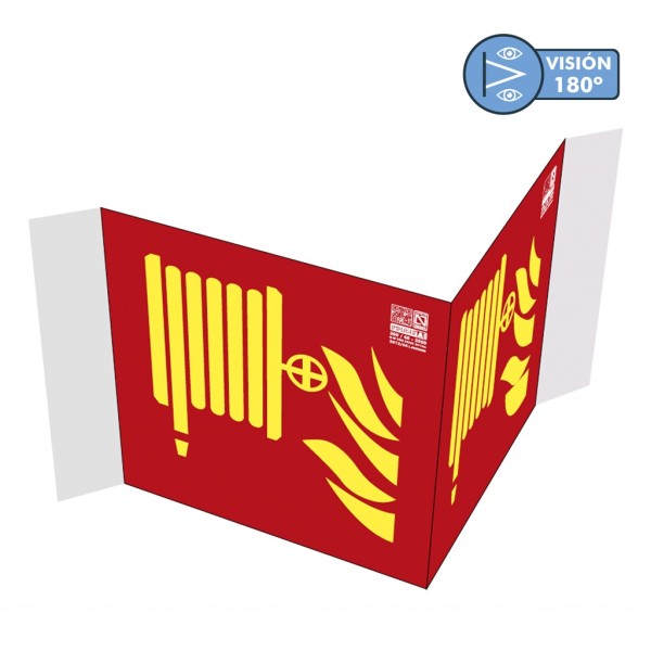 Comprar IMPLASER EX204PL Señal boca de incendio sobre panorámica Clase A 21x21cm EX204PL