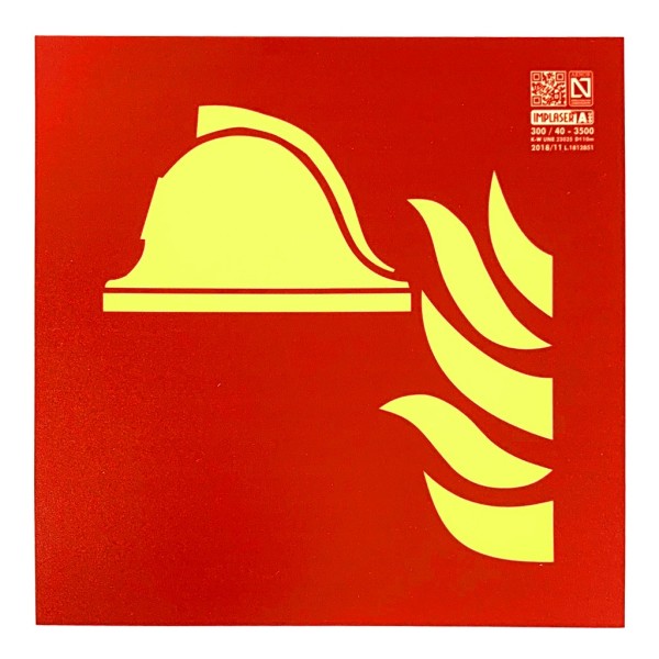 Material de sinal ex214L do impresso para a classe de equipamento de emergência A 21x21cm