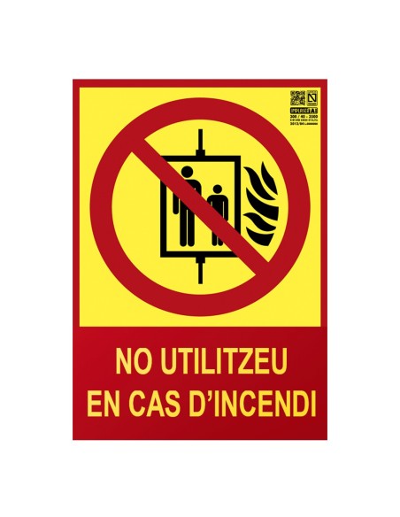 Comprar IMPLASER EX221L-CAT Senyal no utilitzeu en cas d'incendi en català Classe A 21x15cm EX221L-CAT