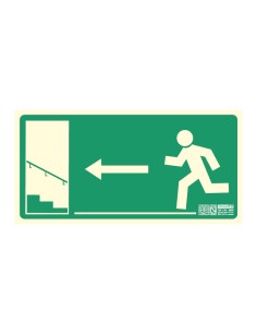 Comprar IMPLASER EV260N Señal salida subida escalera izquierda 32x16cm EV260N