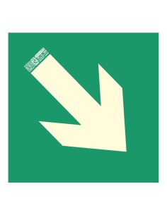 Impraser EV227N Sign Seta Evacuação Diagonal 22,4x22.4cm