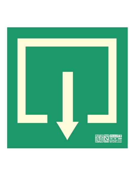 Comprar IMPLASER EV242N-20M Señal pictograma de salida habitual 44,7x44,7cm. 20m EV242N-20M