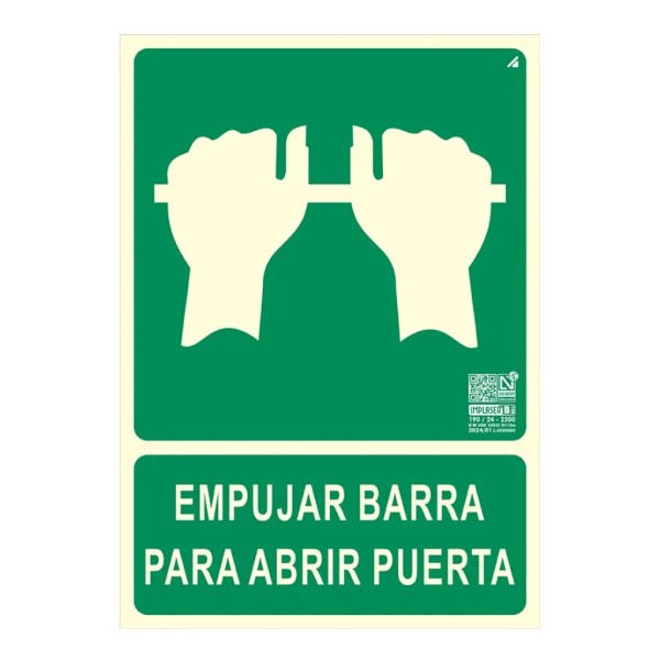 Comprar IMPLASER EV309N-A4 Señal salida de empujar para abrir 29,7x21cm EV309N-A4