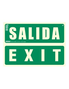 Comprar IMPLASER EV274N-A4 Señal salida-exit 29,7x21cm. Observación reducida a 7m EV274N-A4