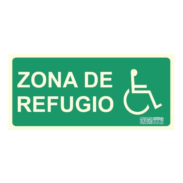 Comprar IMPLASER SIA203N Señal zona de refugio 32x16cm SIA203N