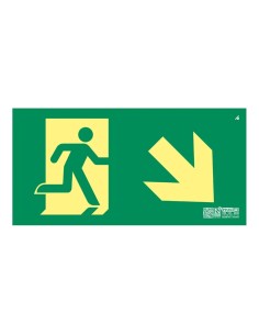 Comprar IMPLASER EV358L Señal salida bajada escalera derecha Clase A 32x16cm EV358L