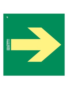 Comprar IMPLASER EV326L Señal flecha evacuación Clase A 21x21cm EV326L