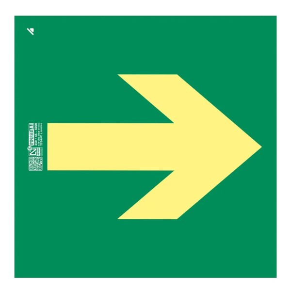 Comprar IMPLASER EV326L Señal flecha evacuación Clase A 21x21cm EV326L