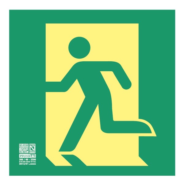 Supraser EV368L Sinal de saída à esquerda em 21x21cm