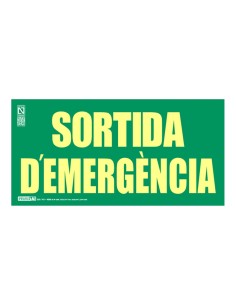 Comprar IMPLASER EV293L-CAT Senyal sortida d'emergència en català Clase A 29,7x14,8cm EV293L-CAT