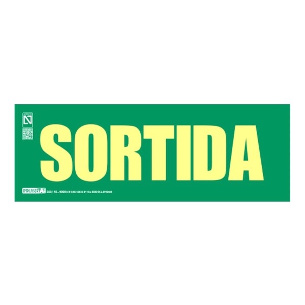 Implaser EV294L-CAT SENYAL STIREA em Català Class a 29.7x10.5cm. Observação reduzida a 7m