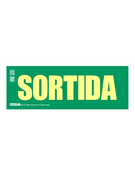 Implaser EV294L-CAT SENYAL STIREA em Català Class a 29.7x10.5cm. Observação reduzida a 7m