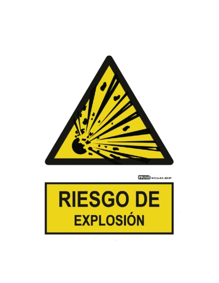 Comprar IMPLASER AD02-A4 Señal riesgo de explosión 29,7x21cm AD02-A4