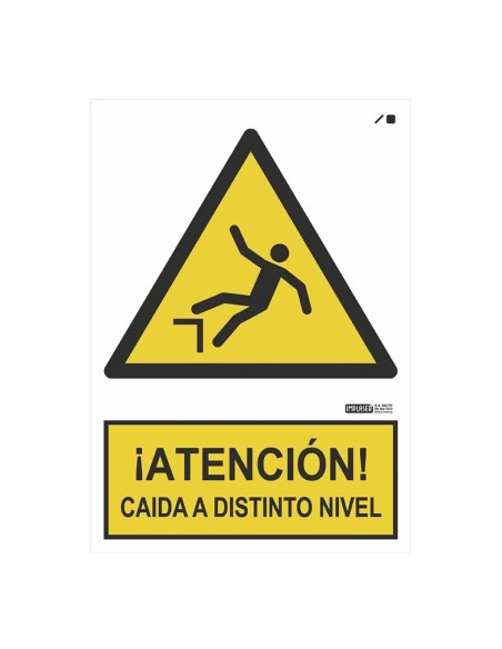 Comprar IMPLASER AD16-A4 Señal ¡ATENCIÓN! Caída a distinto nivel 29,7x21cm AD16-A4
