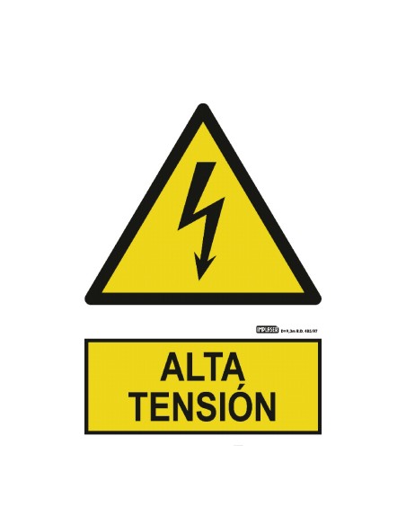Comprar IMPLASER AD23-A4 Señal alta tensión 29,7x21cm AD23-A4