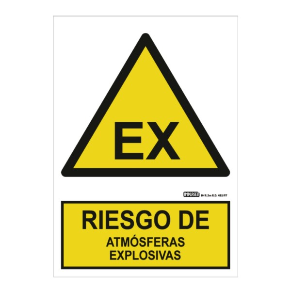 Comprar IMPLASER AD28-A4 Señal riesgo de atmósferas explosivas 29,7x21cm AD28-A4