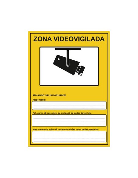 Comprar IMPLASER AD30-A5-CAT Placa para RGPD en PVC Genérica CAT Tamaño A5 AD30-A5-CAT