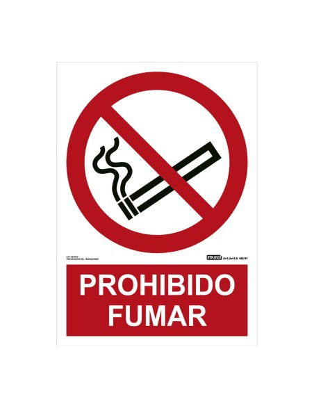 Comprar IMPLASER PR01-A4 Señal prohibido fumar 29,7x21cm PR01-A4