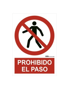 Comprar IMPLASER PR03-A4 Señal prohibido el paso 29,7x21cm PR03-A4
