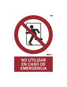 Comprar IMPLASER PR04-A4 Señal No utilizar en caso de emergencia 29,7x21cm PR04-A4