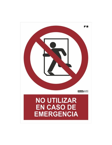 Comprar IMPLASER PR04-A4 Señal No utilizar en caso de emergencia 29,7x21cm PR04-A4
