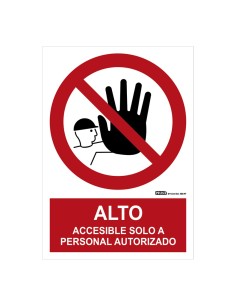 Implaser PR07-A4 alto sinal acessível apenas para pessoal autorizado 29,7x21cm