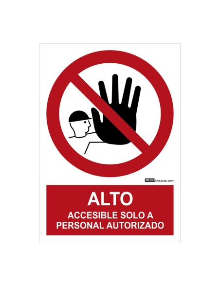 Comprar IMPLASER PR07-A4 Señal alto accesible solo a personal autorizado 29,7x21cm PR07-A4