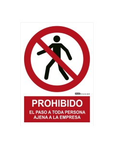 Implaser PR20-A4 Sign Proibido El Paso para todos Capacidade de Empresa 29.7x21cm