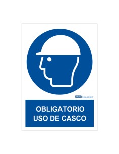 Implaser OB01-A4 Obrigatório Sinal Use Capacete 29.7x21cm