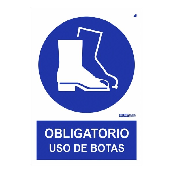Comprar IMPLASER OB06-A4 Señal obligatorio uso de botas 29,7x21cm OB06-A4