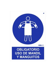 Comprar IMPLASER OB26-A4 Señal obligatorio uso de mandil y manguitos 29,7x21cm OB26-A4