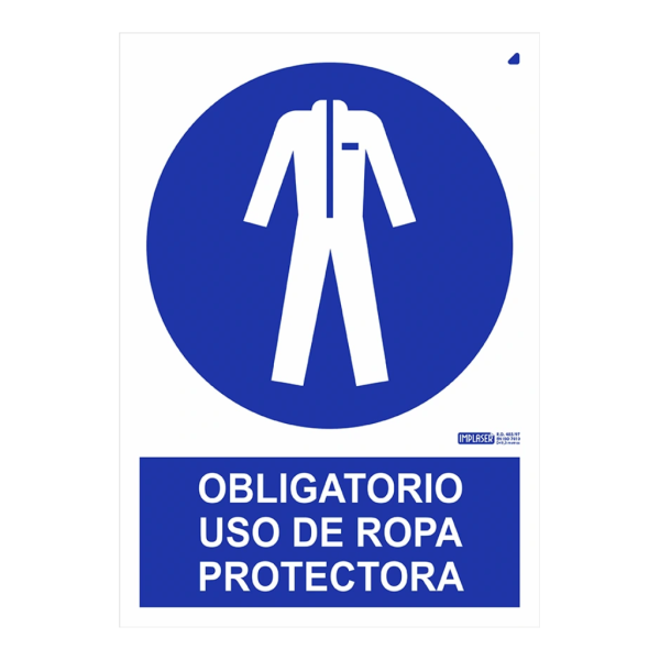 Comprar IMPLASER OB29-A4 Señal obligatorio uso de ropa protectora 29,7x21cm OB29-A4