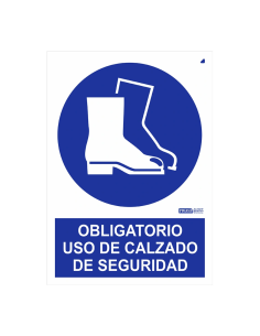 Implaser Ob30-A4 Sinal Obrigatório Usando Calçados de Segurança 29,7x21cm