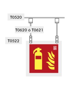 Impraser T0522 Fixação para suportar parafusado com haste 3.3x1.9cm