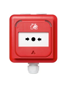 KIDDE Commercial NC-MC-IP-100-R Convencional Intelligent Manual Resistente 100? Cor vermelha