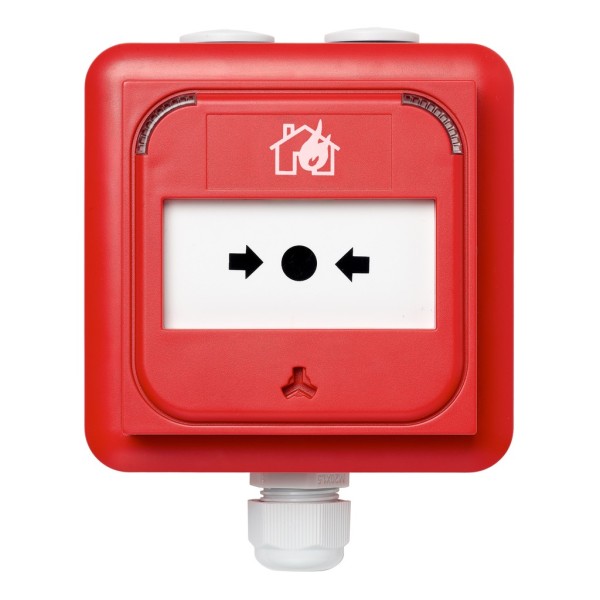 KIDDE Commercial NC-MC-IP-100-R Convencional Intelligent Manual Resistente 100? Cor vermelha