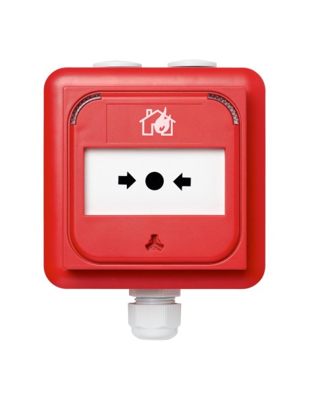 KIDDE Commercial NC-MC-IP-100-R Convencional Intelligent Manual Resistente 100? Cor vermelha