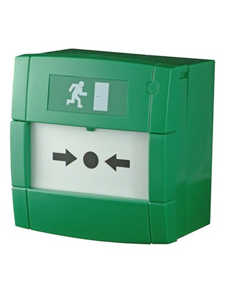 Notificador M3A-G000SG-K013-13 Outbrush de emergência. Verde