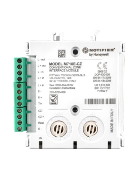 Comprar NOTIFIER M710E-CZ Módulo monitor con 1 circuito de entrada supervisada para detectores convencionales M710E-CZ